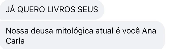 Mensagem de uma leitora sobre o e-book